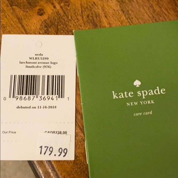 NWT and bag Kate Spade Gold Metallic ZIP up Wallet - Picture 4 of 5